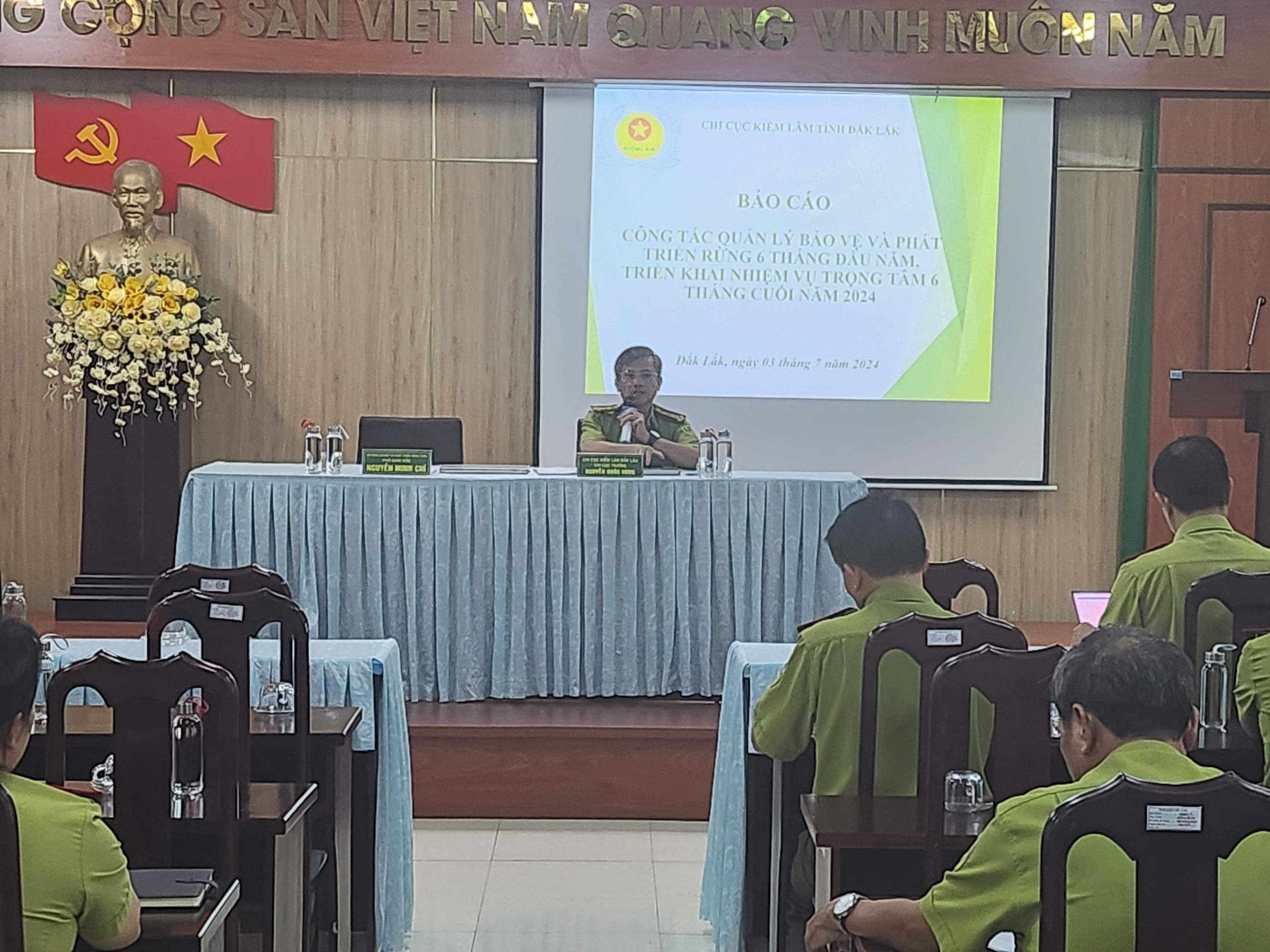 Họp giao ban đánh giá sơ kết 6 tháng đầu năm, phương hướng nhiệm vụ trọng tâm 6 tháng cuối năm 2024