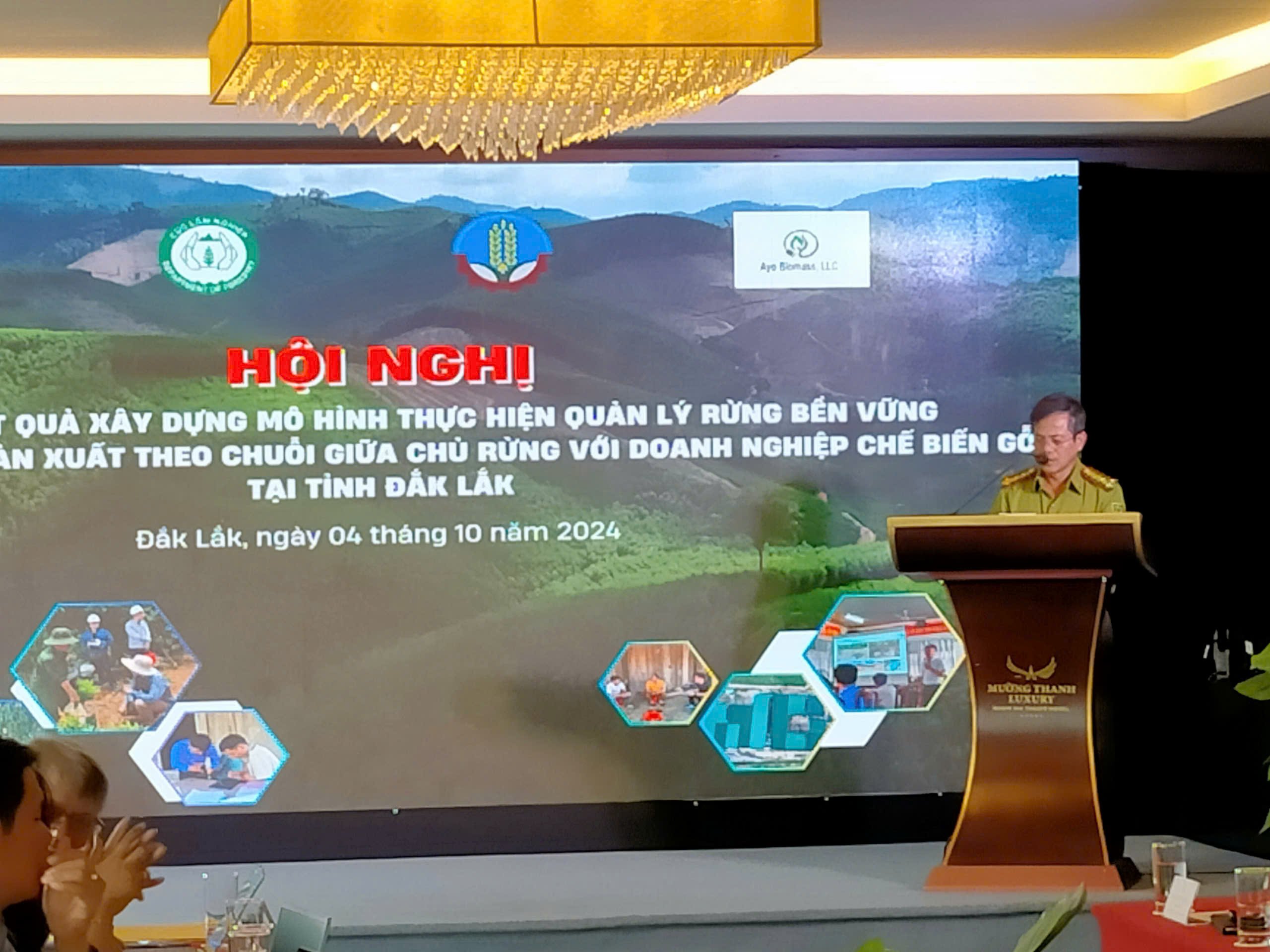 Hội nghị đánh giá kết quả xây dựng mô hình thực hiện quản lý rừng bền vững liên kết tổ chức sản xuất theo chuỗi giữa chủ rừng và doanh nghiệp chế biến gỗ tại tỉnh Đắk Lắk.