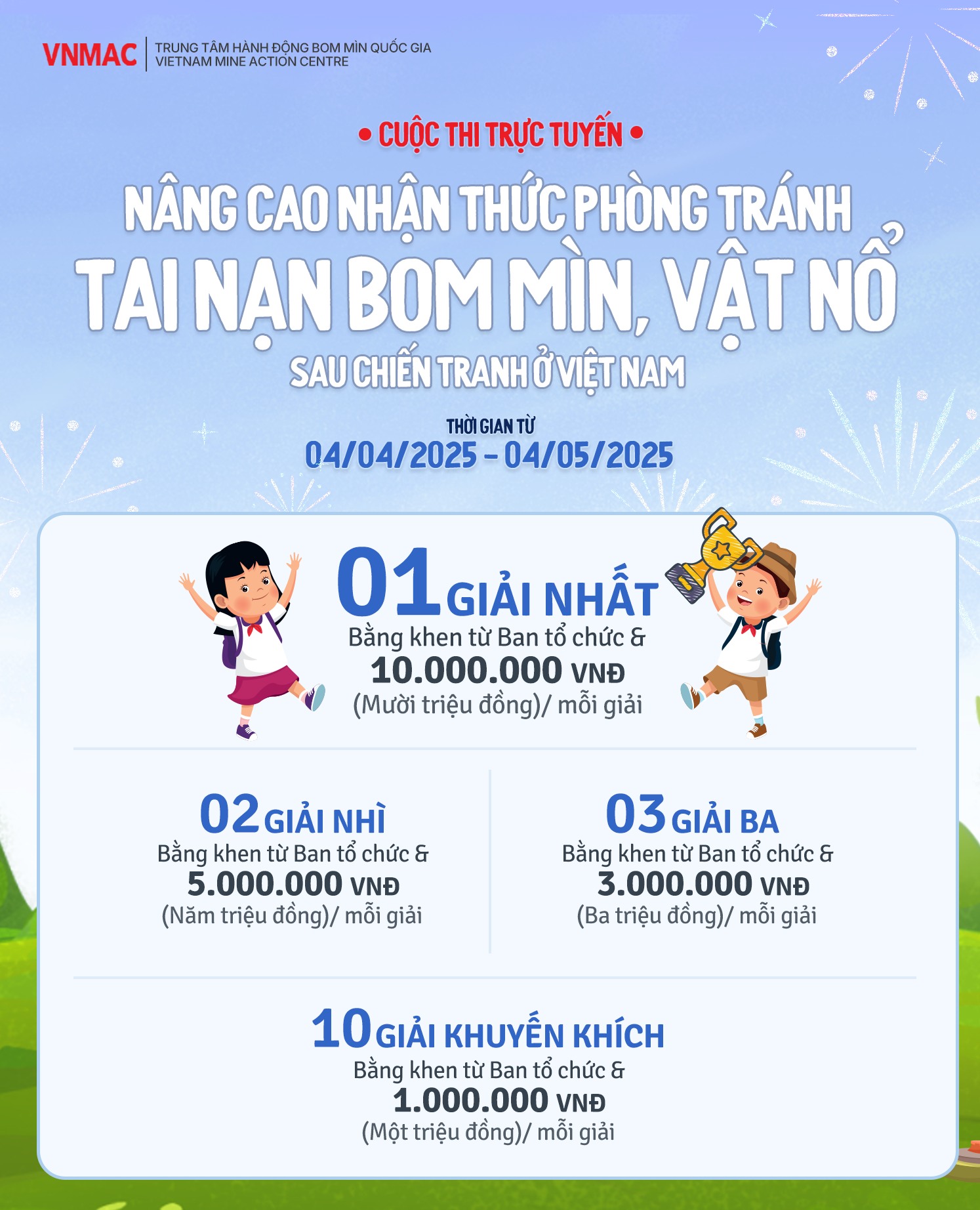 CUỘC THI TRỰC TUYẾN NÂNG CAO NHẬN THỨC PHÒNG TRÁNH TAI NẠN BOM MÌN, VẬT LIỆU NỔ