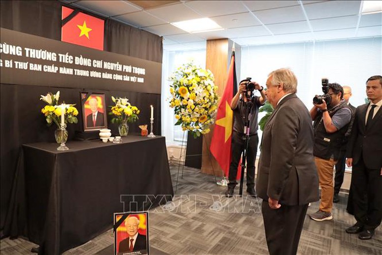 Lãnh đạo Liên Hợp Quốc, các quốc gia, các đảng viếng Tổng Bí thư Nguyễn Phú Trọng